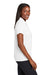 Sport-Tek LST725 Womens Moisture Wicking Re-Compete Short Sleeve Polo Shirt White Model Side