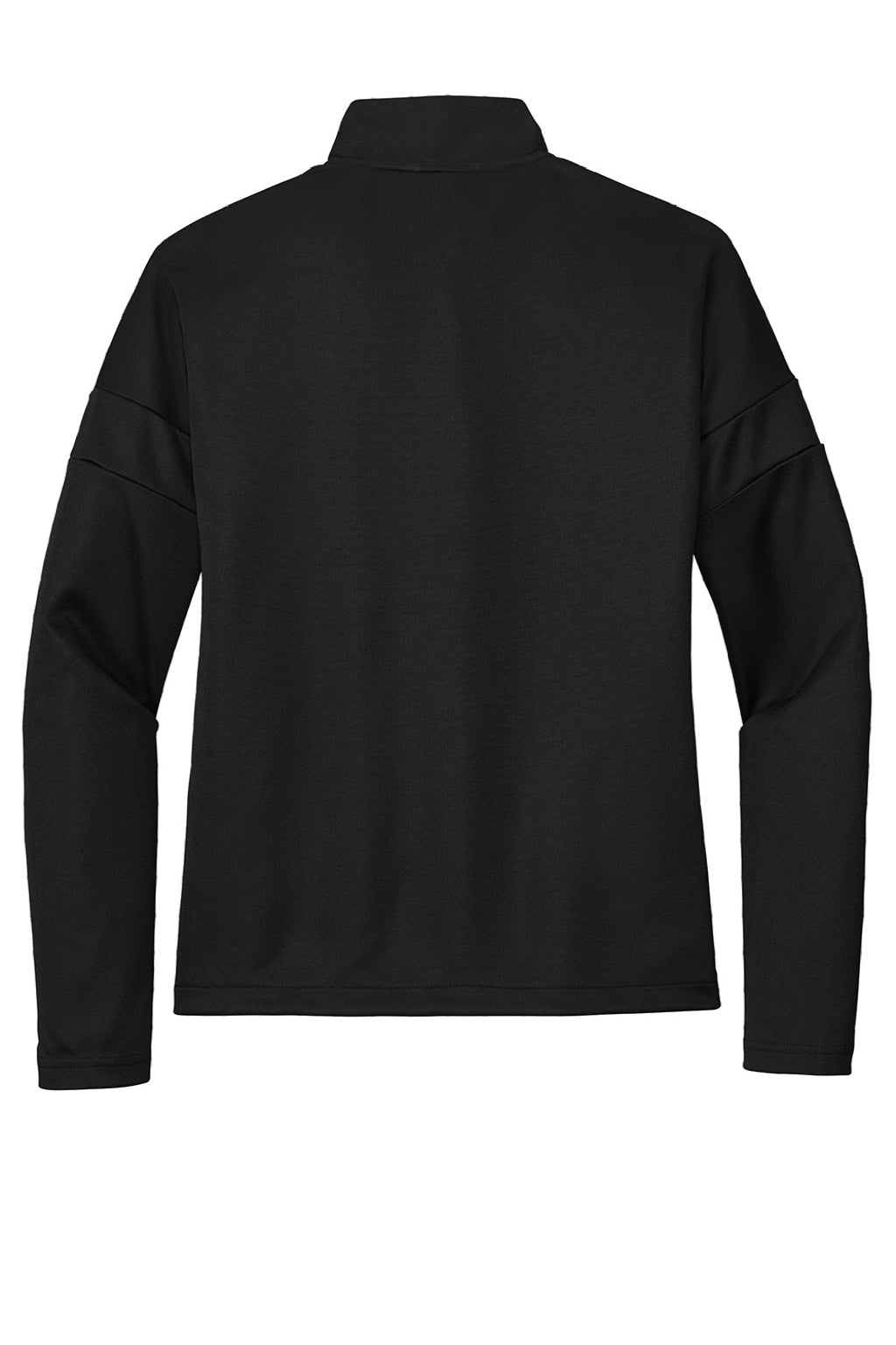 Sport-Tek LST800 Womens Moisture Wicking Travel Full Zip Jacket Black Flat Back