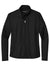 Sport-Tek LST800 Womens Moisture Wicking Travel Full Zip Jacket Black Flat Front