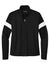 Sport-Tek LST800 Womens Moisture Wicking Travel Full Zip Jacket Black/White Flat Front