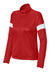 Sport-Tek LST800 Womens Moisture Wicking Travel Full Zip Jacket Deep Red/White Flat Front