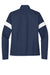 Sport-Tek LST800 Womens Moisture Wicking Travel Full Zip Jacket True Navy Blue/White Flat Back