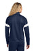 Sport-Tek LST800 Womens Moisture Wicking Travel Full Zip Jacket True Navy Blue/White Model Back