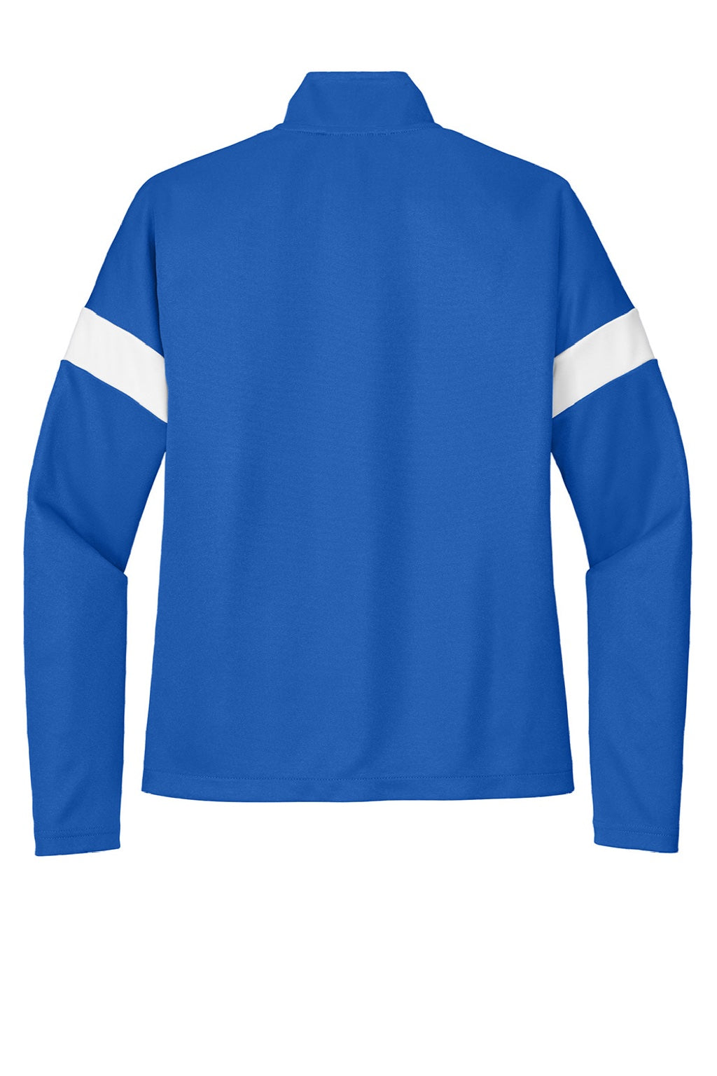 Sport-Tek LST800 Womens Moisture Wicking Travel Full Zip Jacket True Royal Blue/White Flat Back