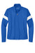 Sport-Tek LST800 Womens Moisture Wicking Travel Full Zip Jacket True Royal Blue/White Flat Front