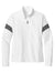 Sport-Tek LST800 Womens Moisture Wicking Travel Full Zip Jacket White/Iron Grey Flat Front