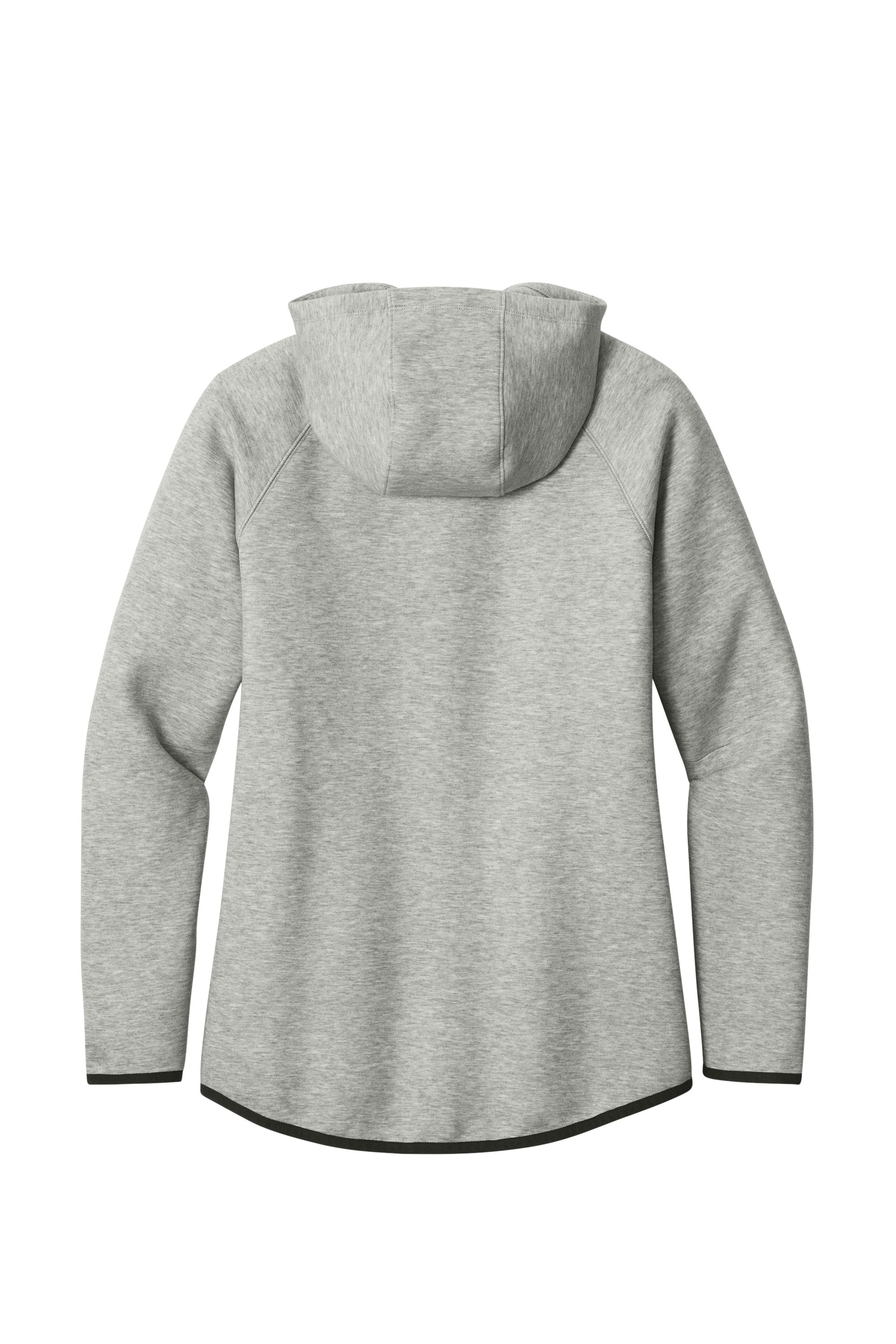 Sport-Tek LST840 Womens Phenom Full Zip Hooded Sweatshirt Hoodie w/ Pockets Heather Grey Flat Back