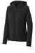 Sport-Tek LST840 Womens Phenom Full Zip Hooded Sweatshirt Hoodie w/ Pockets Black Form Front