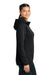 Sport-Tek LST840 Womens Phenom Full Zip Hooded Sweatshirt Hoodie w/ Pockets Black Model Side