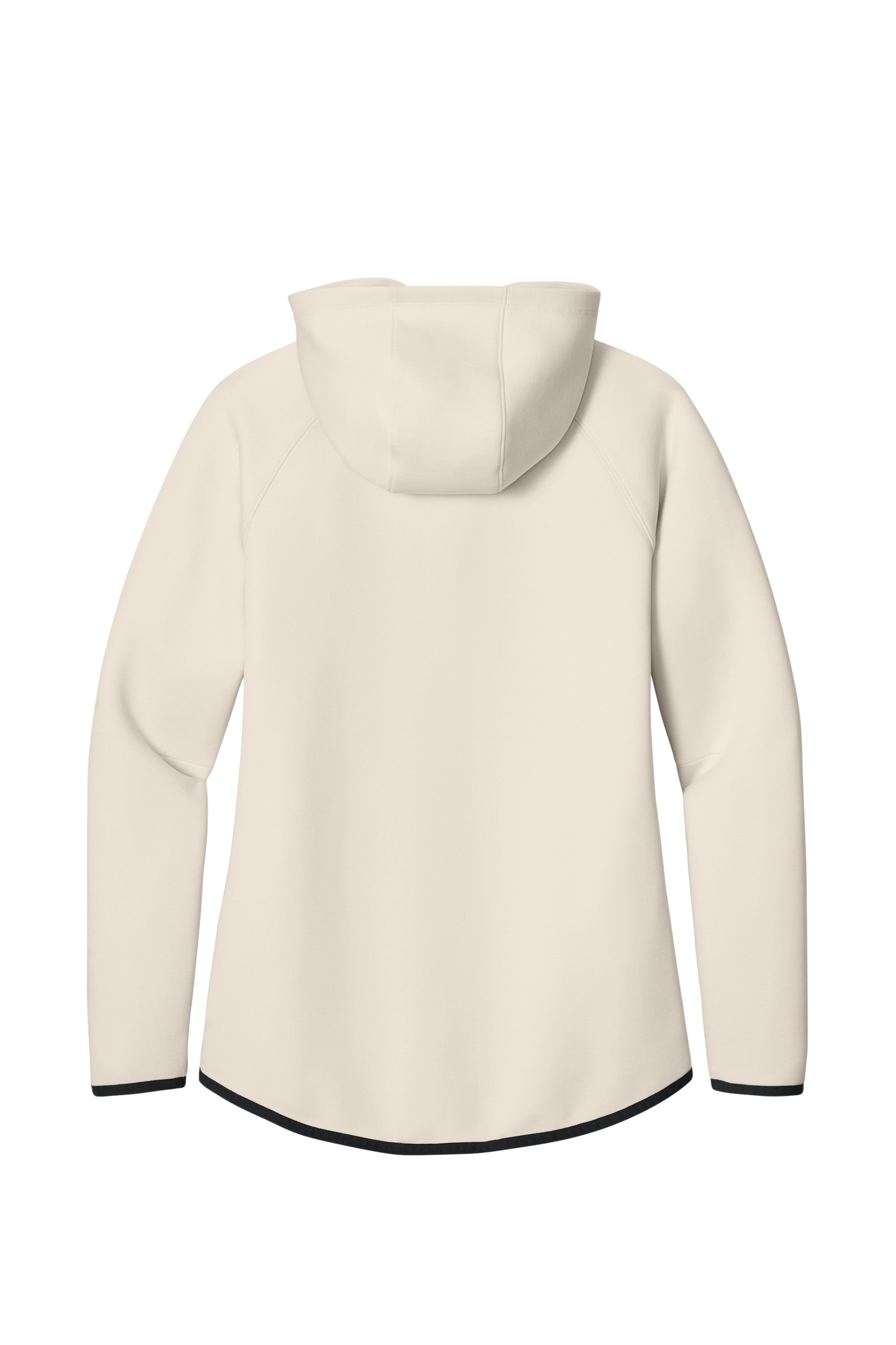 Sport-Tek LST840 Womens Phenom Full Zip Hooded Sweatshirt Hoodie w/ Pockets Ecru Flat Back