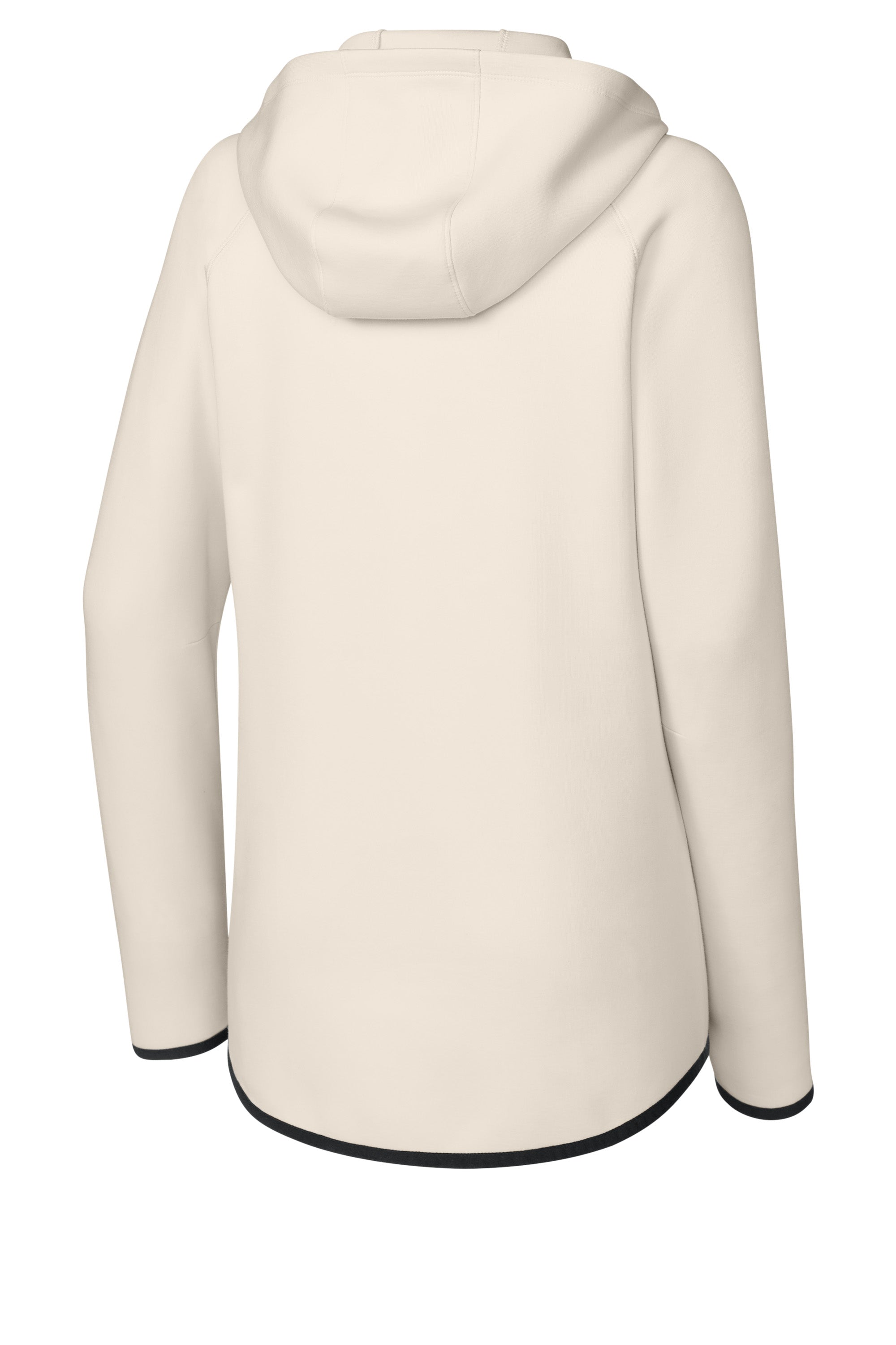 Sport-Tek LST840 Womens Phenom Full Zip Hooded Sweatshirt Hoodie w/ Pockets Ecru Forn Back