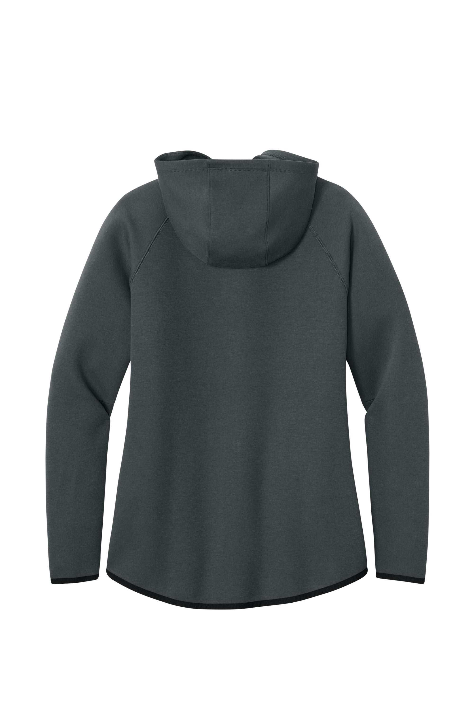 Sport-Tek LST840 Womens Phenom Full Zip Hooded Sweatshirt Hoodie w/ Pockets Iron Grey Flat Back