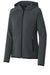 Sport-Tek LST840 Womens Phenom Full Zip Hooded Sweatshirt Hoodie w/ Pockets Iron Grey Form Front