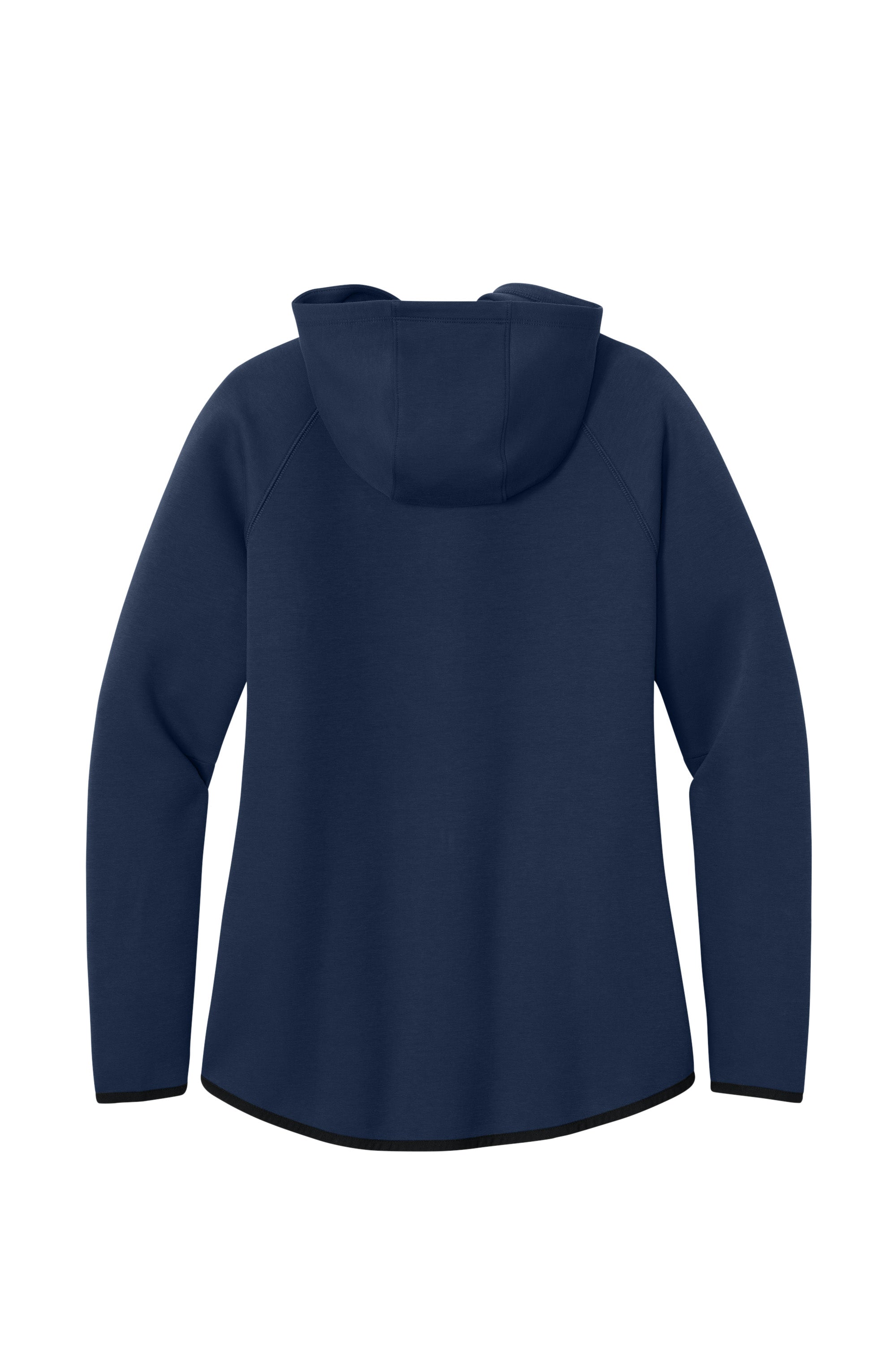 Sport-Tek LST840 Womens Phenom Full Zip Hooded Sweatshirt Hoodie w/ Pockets True Navy Blue Flat Back