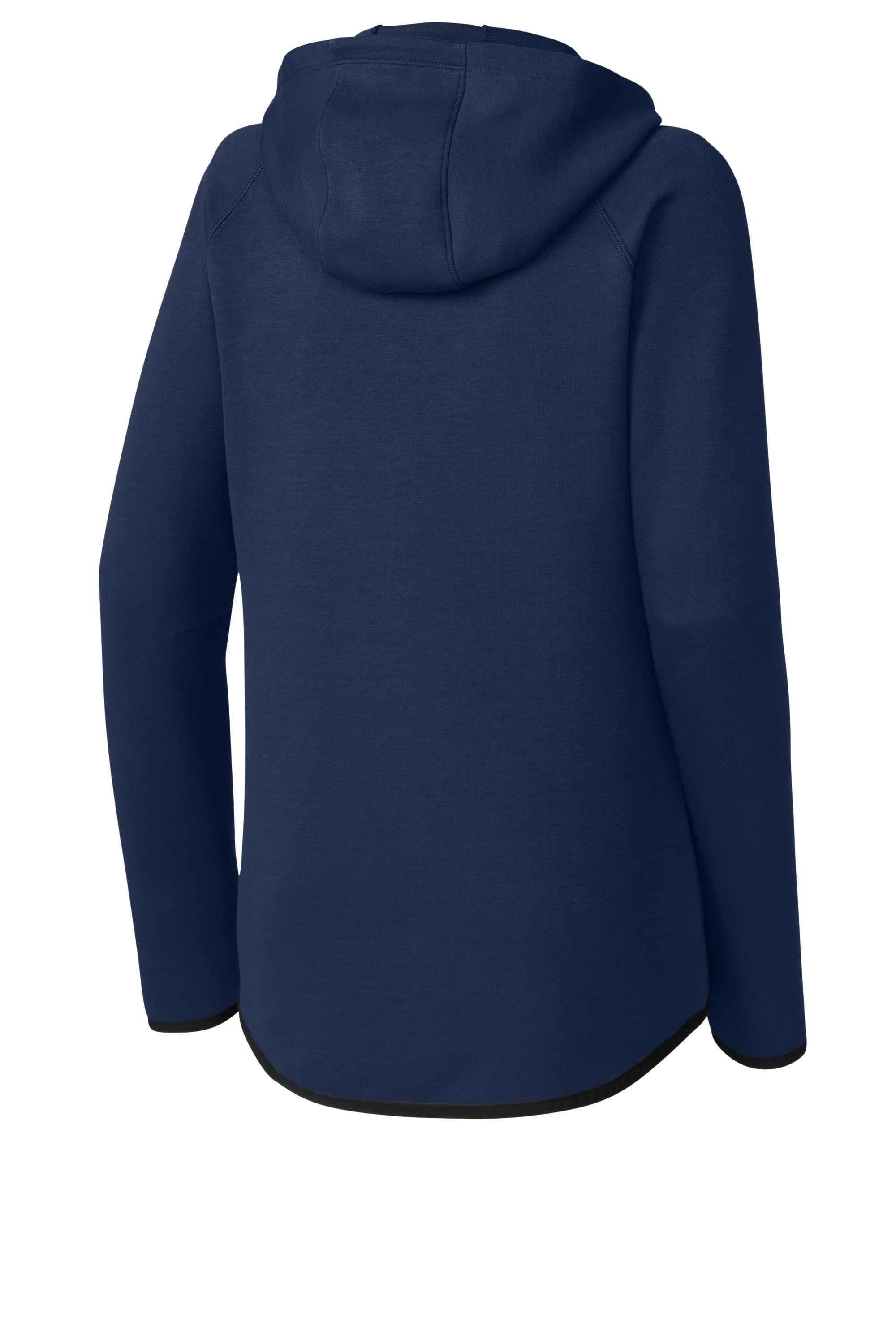 Sport-Tek LST840 Womens Phenom Full Zip Hooded Sweatshirt Hoodie w/ Pockets True Navy Blue Forn Back