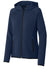 Sport-Tek LST840 Womens Phenom Full Zip Hooded Sweatshirt Hoodie w/ Pockets True Navy Blue Form Front