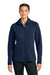 Sport-Tek LST840 Womens Phenom Full Zip Hooded Sweatshirt Hoodie w/ Pockets True Navy Blue Model Front