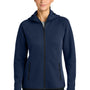 Sport-Tek Womens Phenom Full Zip Hooded Sweatshirt Hoodie w/ Pockets - True Navy Blue - NEW