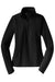 Sport-Tek LST850 Womens Sport-Wick Moisture Wicking 1/4 Zip Sweatshirt w/ Pouch Pocket Black Flat Front