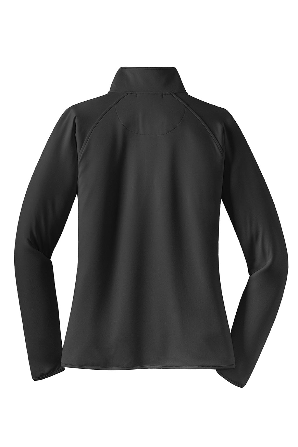 Sport-Tek LST850 Womens Sport-Wick Moisture Wicking 1/4 Zip Sweatshirt w/ Pouch Pocket Charcoal Grey Flat Back