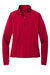 Sport-Tek LST850 Womens Sport-Wick Moisture Wicking 1/4 Zip Sweatshirt w/ Pouch Pocket Deep Red Flat Front