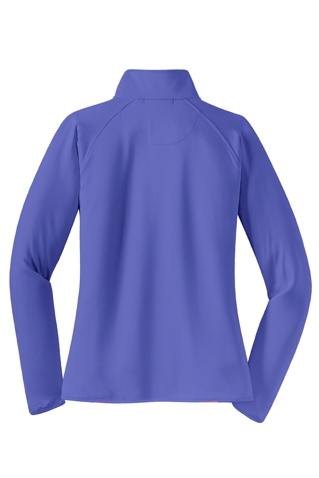Sport-Tek LST850 Womens Sport-Wick Moisture Wicking 1/4 Zip Sweatshirt w/ Pouch Pocket Iris Purple Flat Back