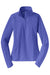 Sport-Tek LST850 Womens Sport-Wick Moisture Wicking 1/4 Zip Sweatshirt w/ Pouch Pocket Iris Purple Flat Front
