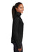 Sport-Tek LST850 Womens Sport-Wick Moisture Wicking 1/4 Zip Sweatshirt w/ Pouch Pocket Black Model Side