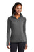 Sport-Tek LST850 Womens Sport-Wick Moisture Wicking 1/4 Zip Sweatshirt w/ Pouch Pocket Heather Charcoal Grey Model Front