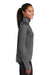 Sport-Tek LST850 Womens Sport-Wick Moisture Wicking 1/4 Zip Sweatshirt w/ Pouch Pocket Heather Charcoal Grey Model Side
