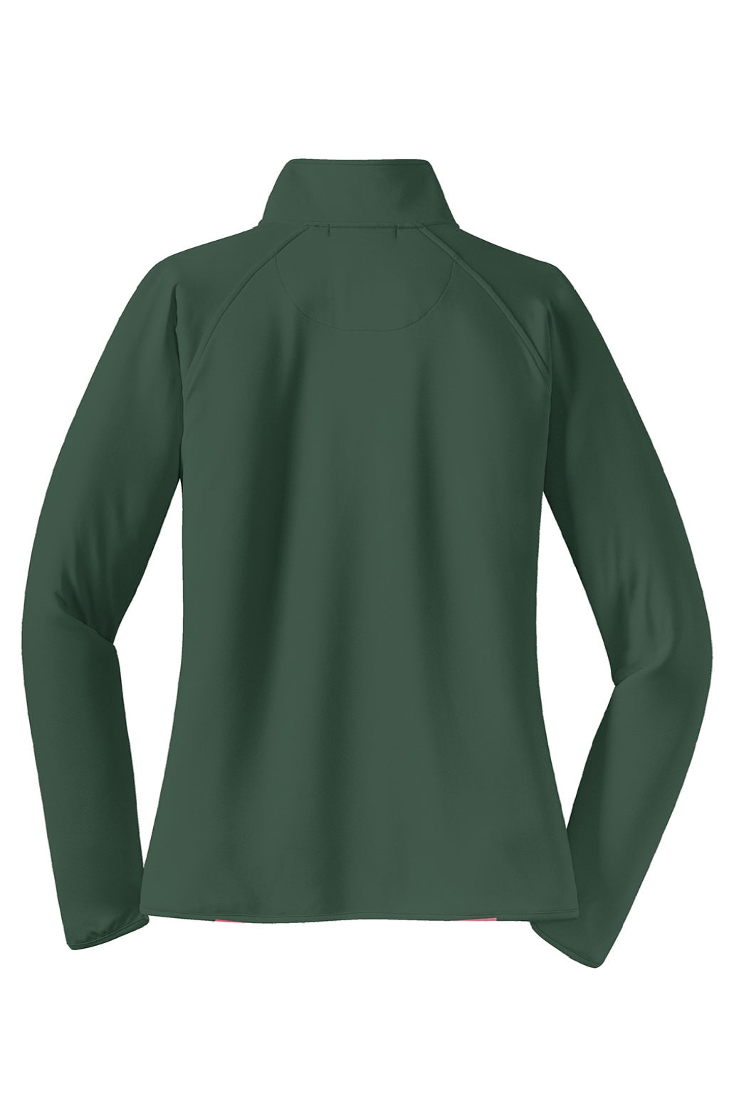Sport-Tek LST850 Womens Sport-Wick Moisture Wicking 1/4 Zip Sweatshirt w/ Pouch Pocket Forest Green Flat Back