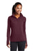 Sport-Tek LST850 Womens Sport-Wick Moisture Wicking 1/4 Zip Sweatshirt w/ Pouch Pocket Maroon Model Front
