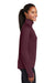 Sport-Tek LST850 Womens Sport-Wick Moisture Wicking 1/4 Zip Sweatshirt w/ Pouch Pocket Maroon Model Side