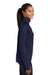 Sport-Tek LST850 Womens Sport-Wick Moisture Wicking 1/4 Zip Sweatshirt w/ Pouch Pocket True Navy Blue Model Side
