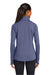 Sport-Tek LST850 Womens Sport-Wick Moisture Wicking 1/4 Zip Sweatshirt w/ Pouch Pocket Heather True Navy Blue Model Back