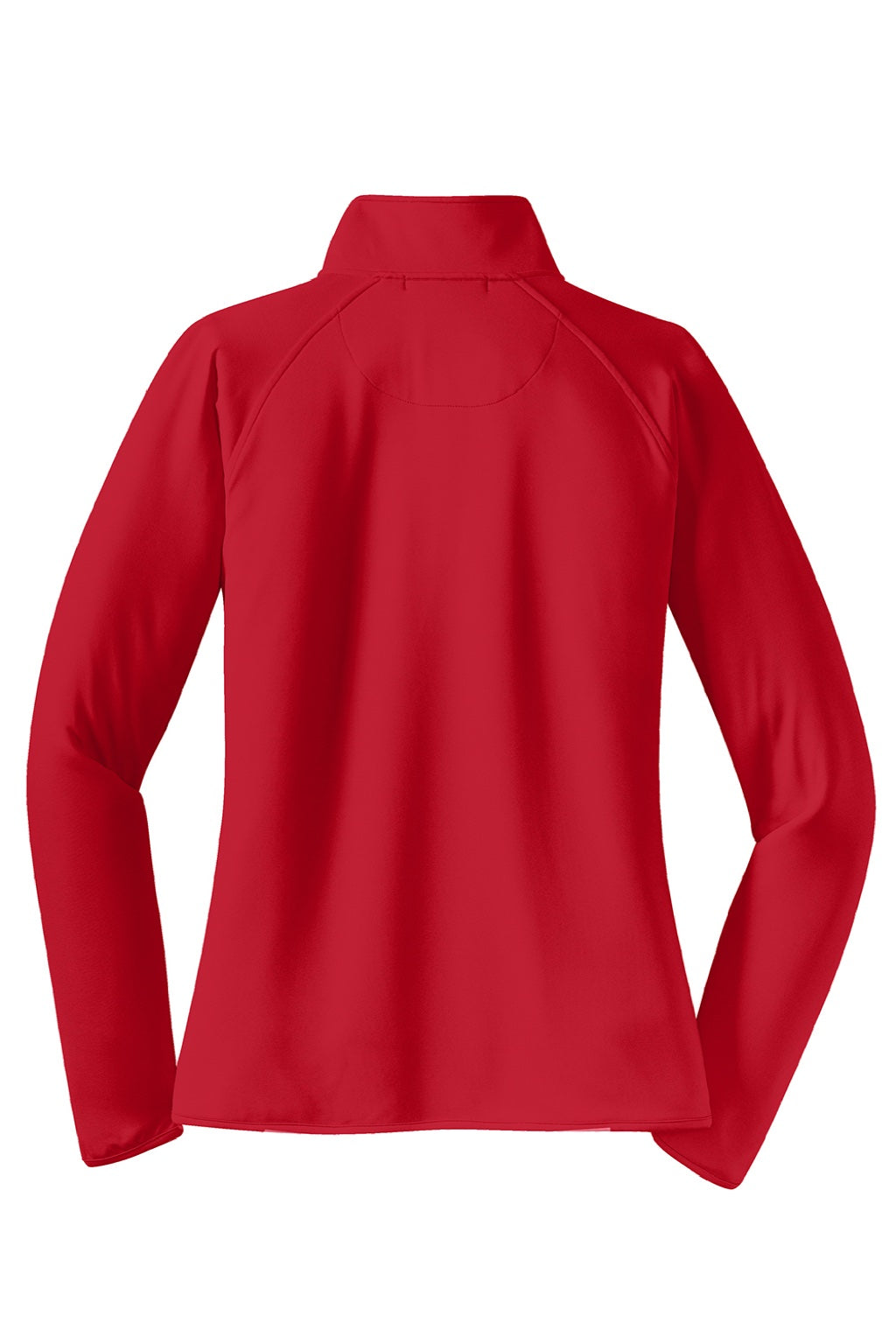 Sport-Tek LST850 Womens Sport-Wick Moisture Wicking 1/4 Zip Sweatshirt w/ Pouch Pocket True Red Flat Back