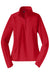 Sport-Tek LST850 Womens Sport-Wick Moisture Wicking 1/4 Zip Sweatshirt w/ Pouch Pocket True Red Flat Front