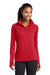 Sport-Tek LST850 Womens Sport-Wick Moisture Wicking 1/4 Zip Sweatshirt w/ Pouch Pocket True Red Model Front