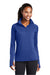 Sport-Tek LST850 Womens Sport-Wick Moisture Wicking 1/4 Zip Sweatshirt w/ Pouch Pocket True Royal Blue Model Front