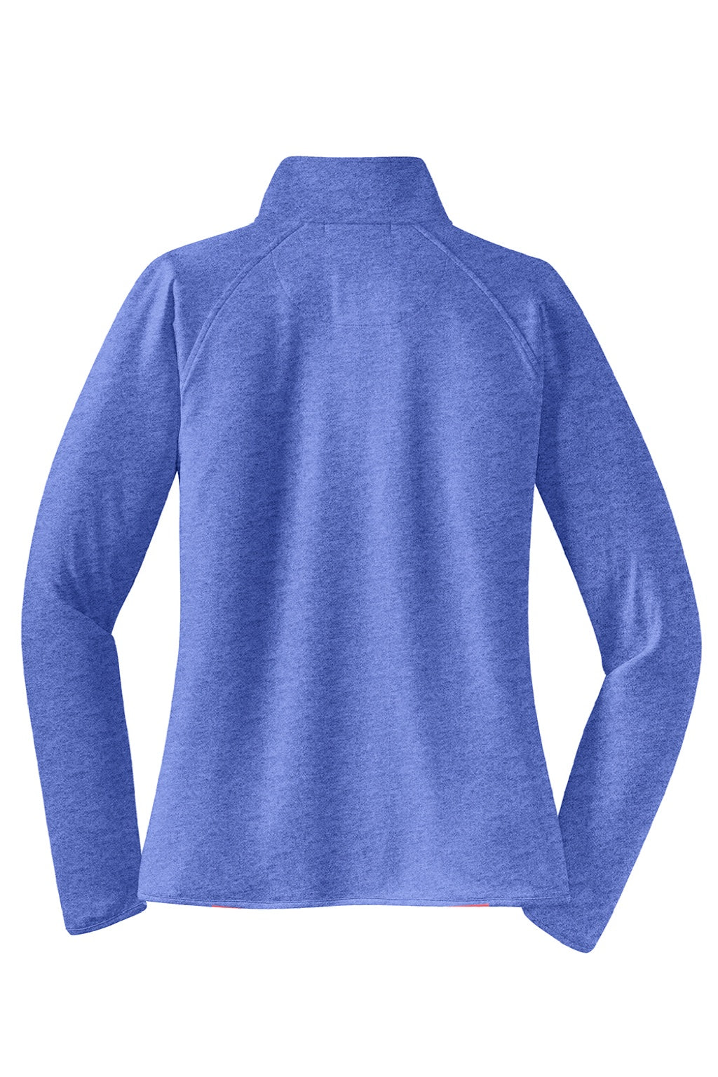 Sport-Tek LST850 Womens Sport-Wick Moisture Wicking 1/4 Zip Sweatshirt w/ Pouch Pocket Heather True Royal Blue Flat Back