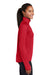 Sport-Tek LST850 Womens Sport-Wick Moisture Wicking 1/4 Zip Sweatshirt w/ Pouch Pocket True Red Model Side