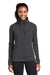 Sport-Tek LST852 Womens Sport-Wick Moisture Wicking Full Zip Jacket Charcoal Grey Model Front
