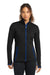 Sport-Tek LST853 Womens Sport-Wick Moisture Wicking Full Zip Jacket Black/True Royal Blue Model Front