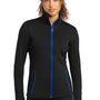 Sport-Tek Womens Sport-Wick Moisture Wicking Full Zip Jacket - Black/True Royal Blue