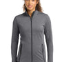 Sport-Tek Womens Sport-Wick Moisture Wicking Full Zip Jacket - Heather Charcoal Grey/Charcoal Grey