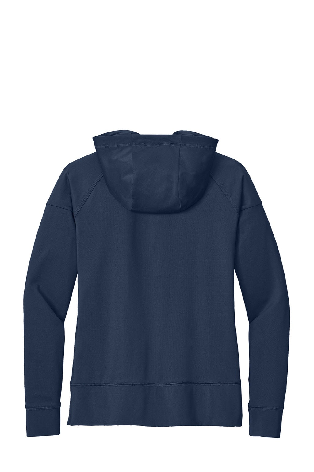 Sport-Tek LST856 Womens Sport-Wick Moisture Wicking 1/4 Zip Hooded Sweatshirt Hoodie w/ Pouch Pocket True Navy Blue Flat Back
