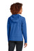 Sport-Tek LST856 Womens Sport-Wick Moisture Wicking 1/4 Zip Hooded Sweatshirt Hoodie w/ Pouch Pocket True Royal Blue Model Back