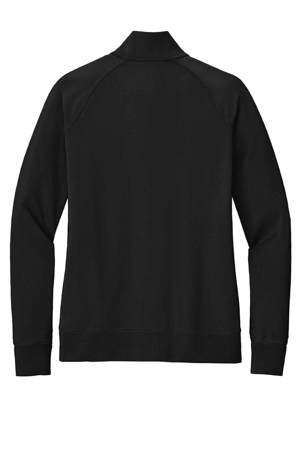 Sport-Tek LST857 Womens Sport-Wick Moisture Wicking Full Zip Cadet Jacket Black Flat Back