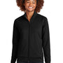Sport-Tek Womens Sport-Wick Moisture Wicking Full Zip Cadet Jacket - Black