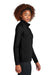 Sport-Tek LST857 Womens Sport-Wick Moisture Wicking Full Zip Cadet Jacket Black Model Side